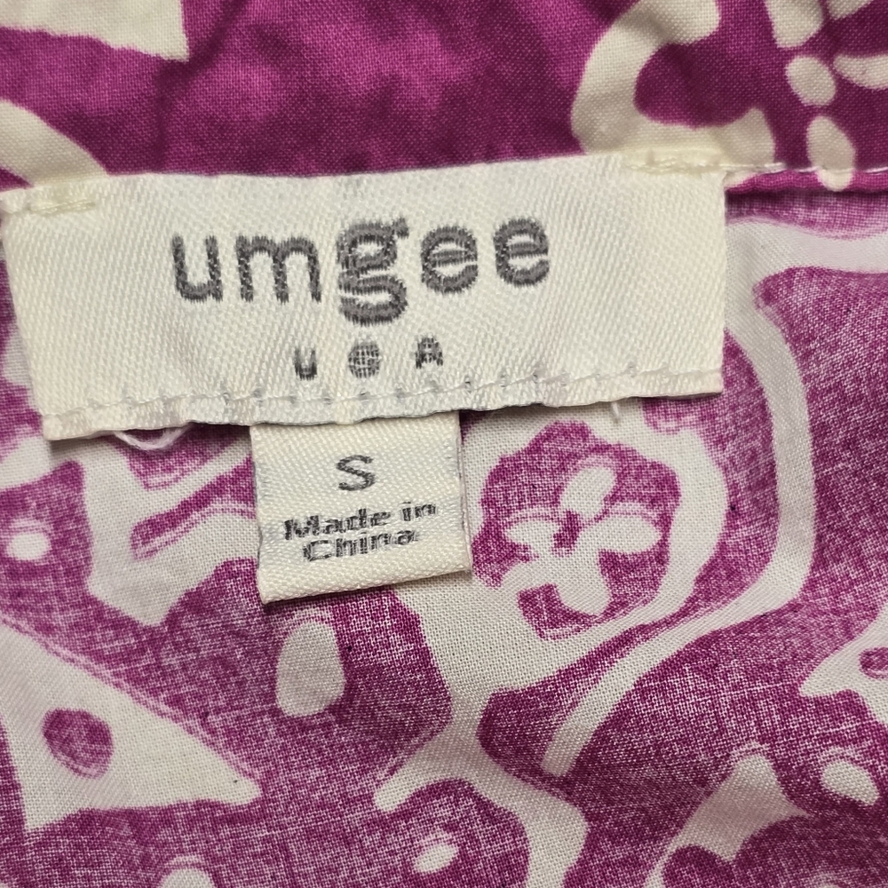 Umgee Vibrant Pink and Cream Patterned Mini Dress - Picture 7 of 8